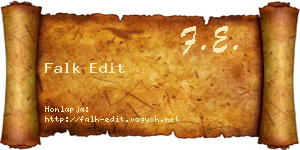 Falk Edit névjegykártya